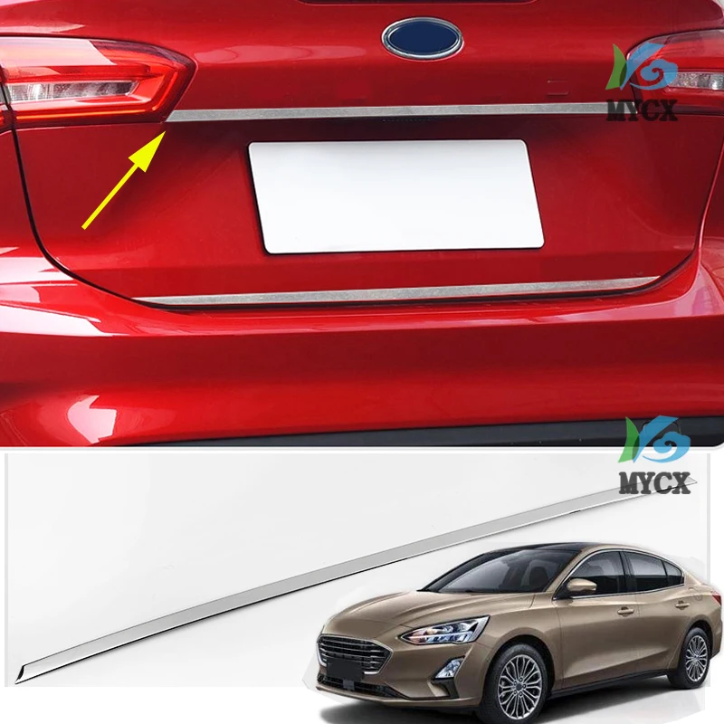 Для Ford New FOCUS нержавеющая сталь Задняя Крышка багажника задняя дверь отделка молдинг Гарнир Полосы протектор