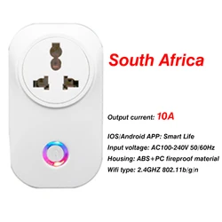 Smart WiFi Plug with Energy Monitoring and Timer Functionality - 1pcs (South Africa)