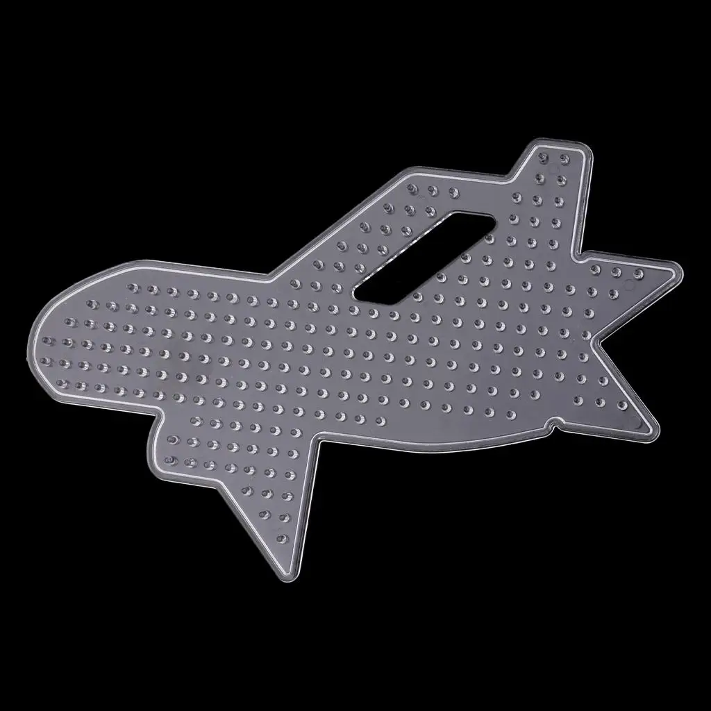 10 Pieces Plastic Fuse Beads Pegboards Clear Template Kids Crafts hama beads Transportation Pegboard toys for children