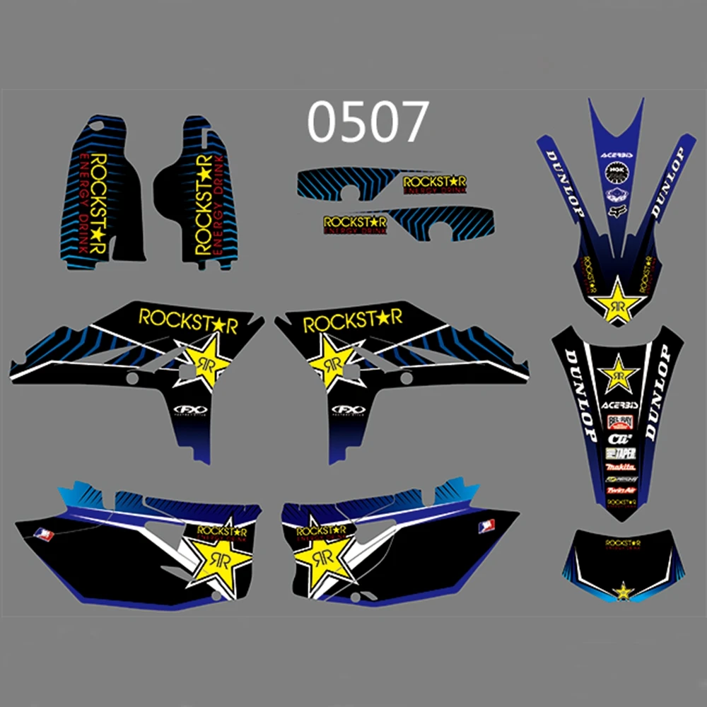 Для YAMAHA WR450F 2012 2013 Графика наклейки на заказ Номер Наименование лента 3M Полный мотоцикл Фоны