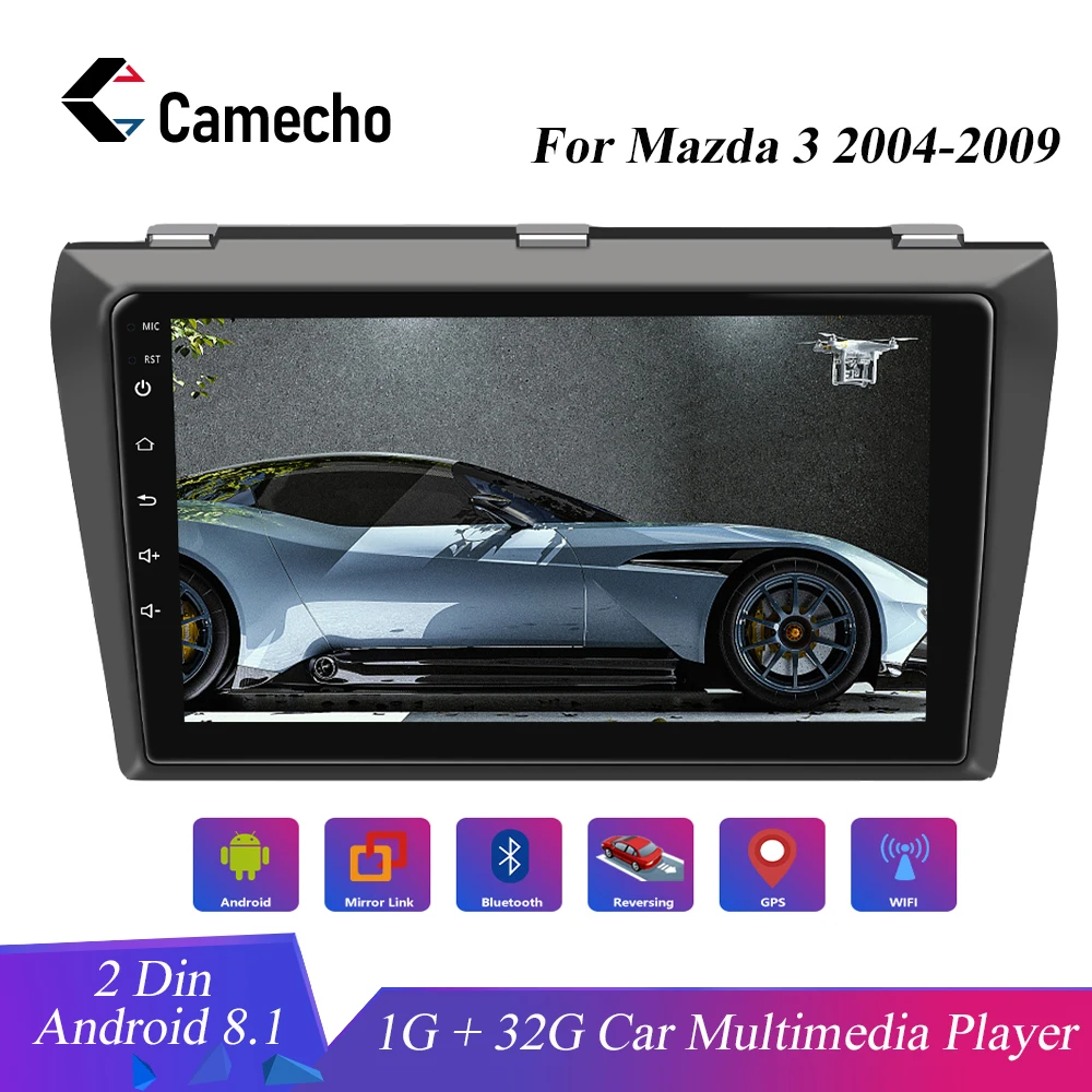 Автомагнитола Camecho 2 Din с сенсорным экраном 9 дюймов Android 8 1 Гб + 32 ГБ мультимедийный