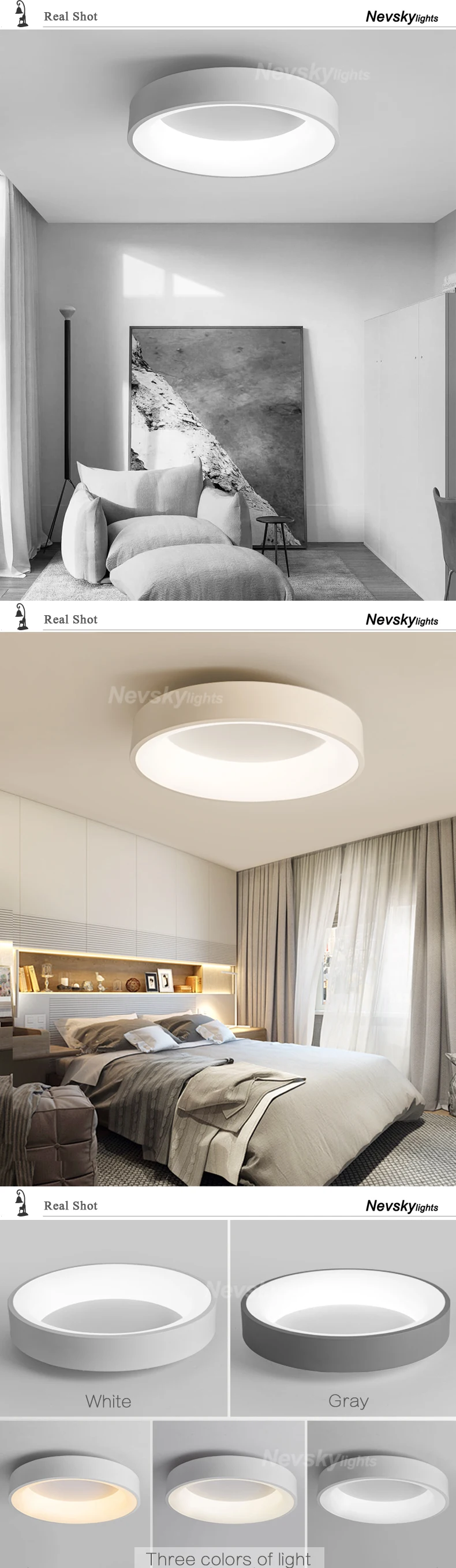 LED Ceiling Light Bedroom Modern Panel Lamp Lighting Fixture Living Room ceiling lamp Kitchen Surface Mount Flush Remote Control
