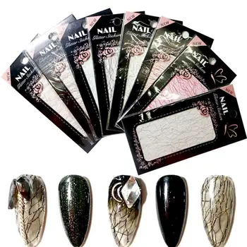 

8Pcs Colorful Fragment Stickers DIY Nail Decals Exquisite Nail Art Decals Manicure Accessories Multiple Colors