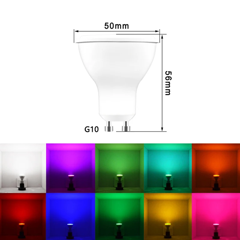 Диммируемая цветная (RGB) 220V светодиодный лампочка 8 Вт лампада светильник RGB
