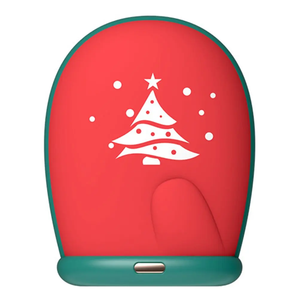 

Creative Gift Christmas Small Gloves Split Hand Warmers Charging Cartoon Usb Portable Mini Warmer Gift