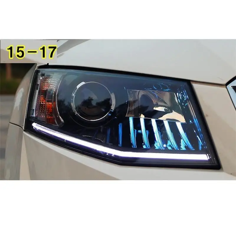 Автомобильные дневные ассессуары, запчасти, Drl, боковой указатель поворота, светодиодные ходовые фары, автомобильные фары в сборе 17 18 для Skoda Octavia