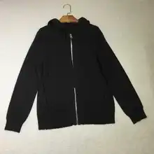 Женский свитер осень и зима кашемировый кардиган с капюшоном на молнии с импортным украшением из овечьей кожи пять звезд