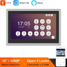 Citofono WIFI HomeFong per Home TUYA Smart IP videocitofono Monitor touchscreen da 10 pollici supporta 2 campanello 2 videocamera