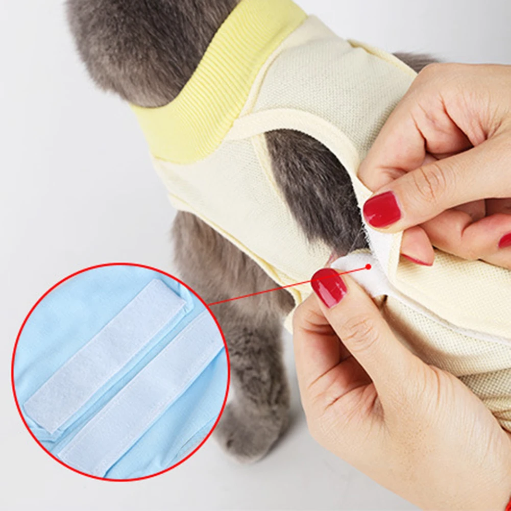 Домашняя одежда для кошек восстановления прикорм прорезывание зубов костюм дышащая эластичная безрукавка раны защитная одежда
