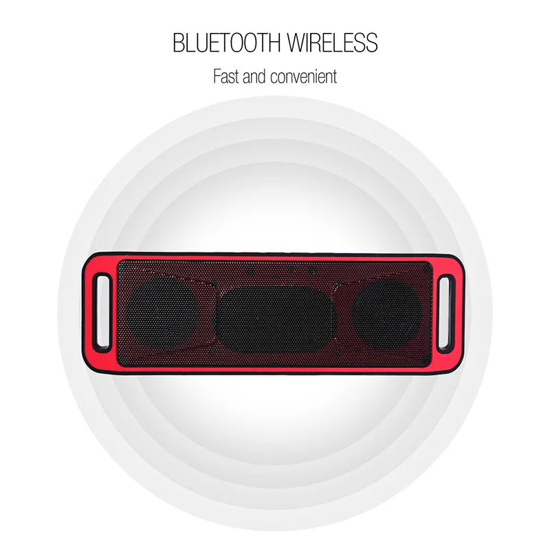 Портативная беспроводная Bluetooth Колонка SC208 басовый звук ABS пластик + железная