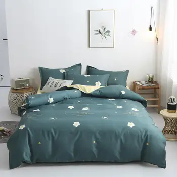 

Bonenjoy Bed Set Duvet Cover With Pillowcase juego de cama Comforter Bedding Sets Flat Sheet Bedclothes 3/4 pcs Queen King Size
