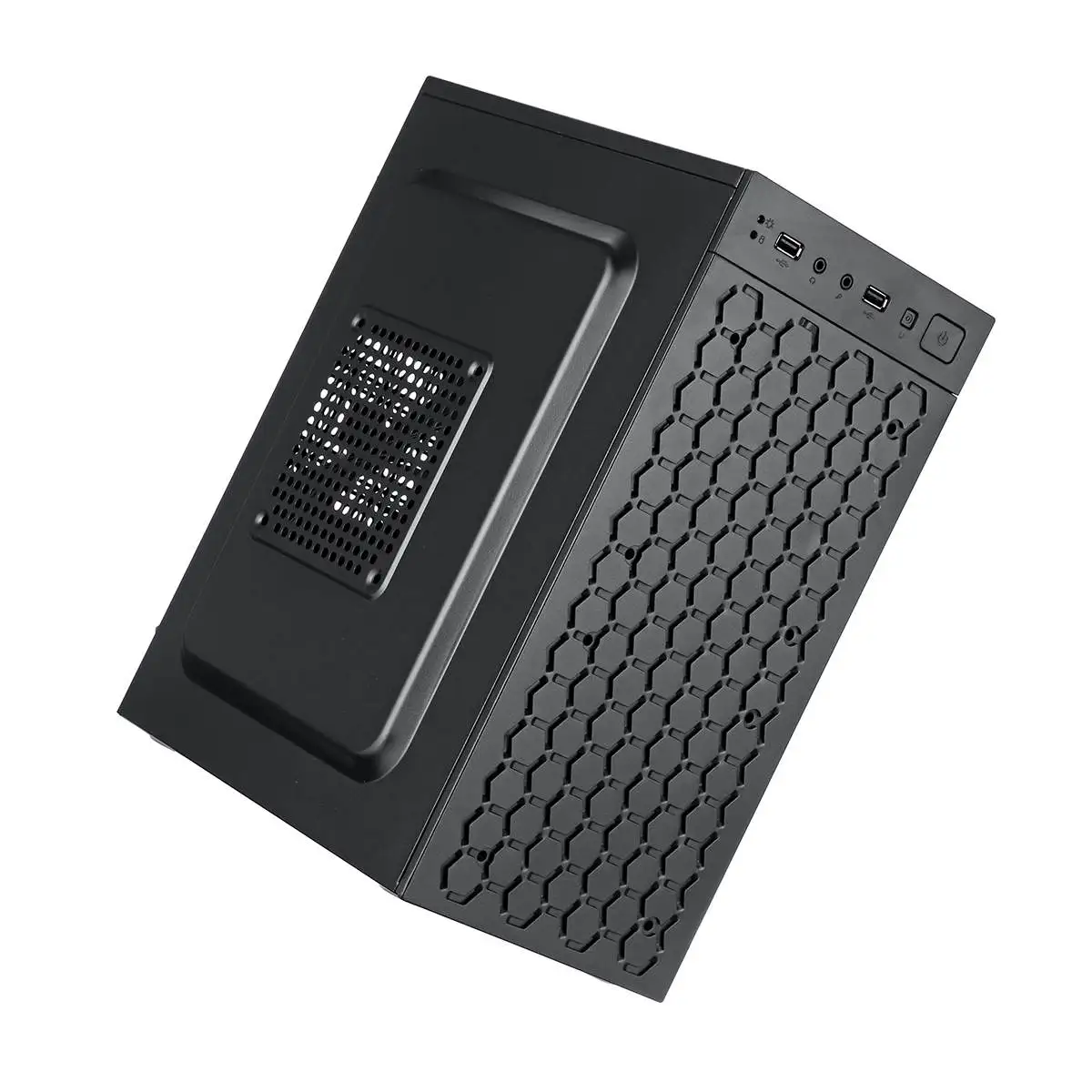 Мини-чехол для ПК USB2.0 шасси поддержка 3.5HHD 2,5 SSDS процессор радиатор совместим с Micro/ITX материнская плата черный