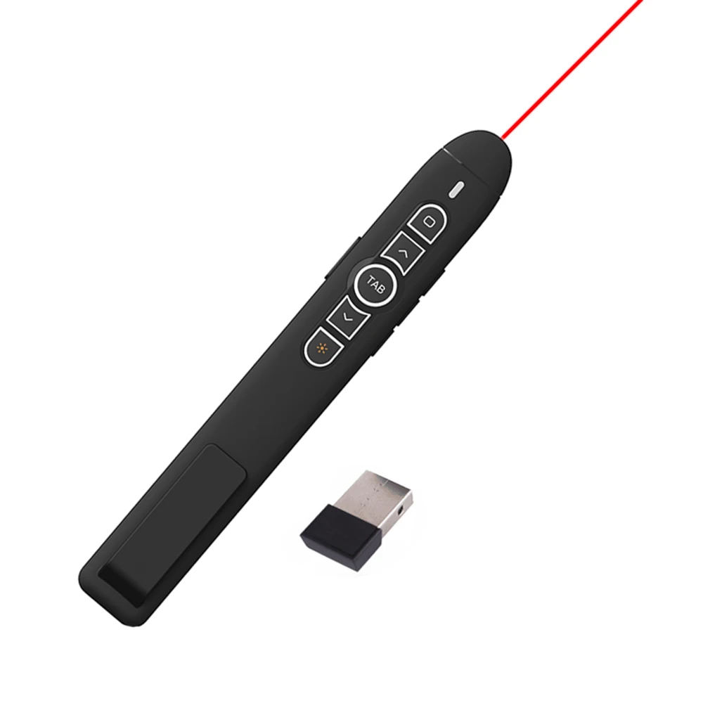 

T5 Wireless Presenter with Laser pointer Powerpoint Presentation Clicker Remote Control 20m RF USB