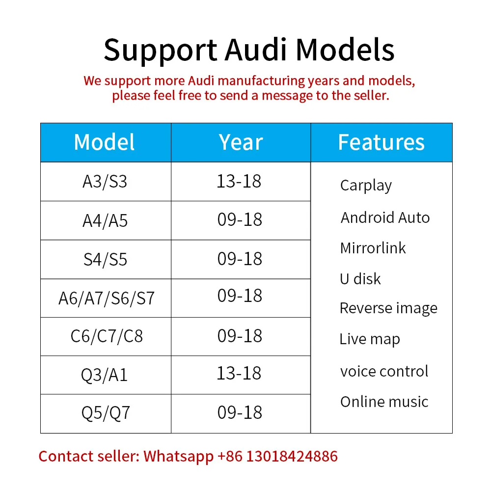 Carlinkit беспроводной/проводной декодер Apple Carplay для Audi Q3 MMI 2013- muItimedia интерфейс CarPlay Android автоматический комплект модернизации