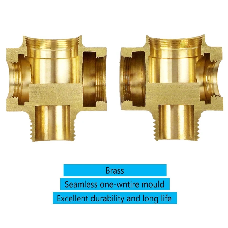 SOLID 3-way diverter valve 1/2 inch IPS shower system spare part copper chrome plating toilet t valve