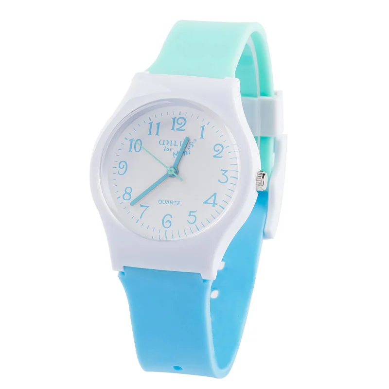 

2019 New Style Students Quartz Watch Fashion Contrast Color Kids' Watch Color Teenager Waterproof Watch Gift Watch