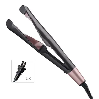 

Electic 2 In 1 Twisted Hair Curler Slanting Plate Liquid Crystal Straightener Tail Rotating Temperature Curling Hair Clipper