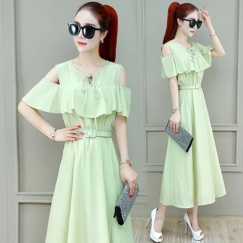 

2019 Spring And Summer New Style Lace WOMEN'S Dress Spring And Autumn Casual Dress Europe And America High-End Trend Medium-leng