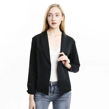 

Women's Irregular Blazer 2020 Spring Autumn Clothing Slim Jacket For Office Lady Chaqueta Mujer Open Stitch Blazer Jacket