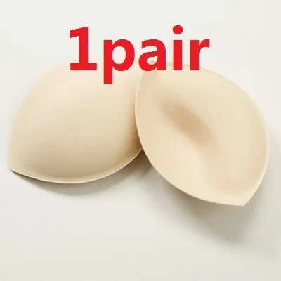 1/3/5Pair Thick Sponge Bra Pads Breast Enhancer Push Up Removeable Bra Padding Foam Inserts Cups for Swimsuit Bikini Padding - Цвет: 1pair
