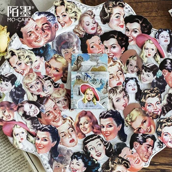 

46Pcs/Pack Modern Lover Boxed Diary Stickers Decoracion Scrapbooking Flakes DIY Office Stationery School Supplies