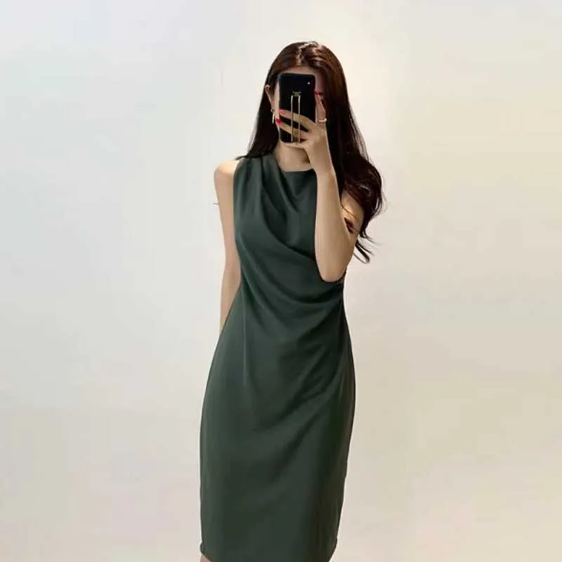 2020 Summer Women Elegant Dress Vintage Cotton Linen Square Neck Slim Waist Tie Midi Dress Ladies French Office Dress Vestidos