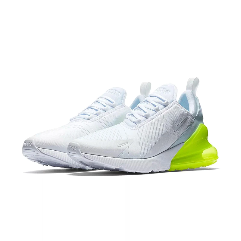 И аутентичный с Nike Air Max 270 Для мужчин, кроссовки для бега на открытом воздухе спортивные дышащие шок впитывающие кроссовки AH8050-002