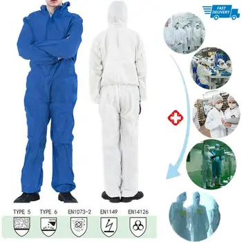 

NEW Coverall Hazmat Suit Protection Protective suit Disposable Protective Clothing