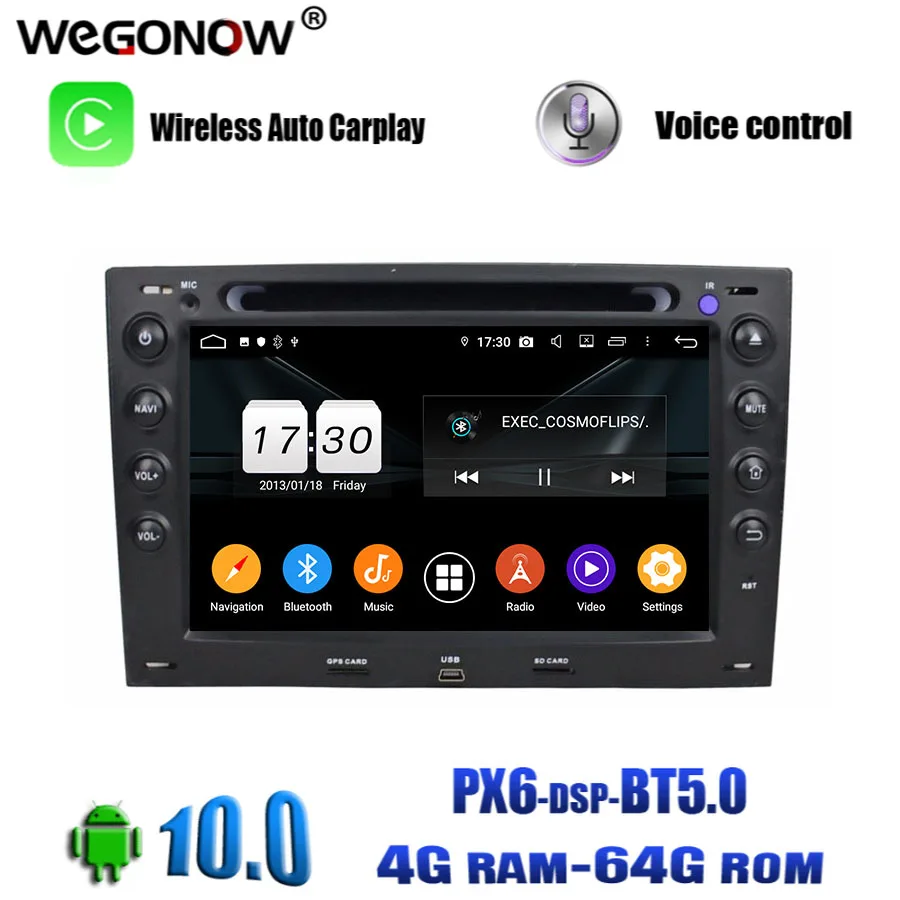 Автомобильный DVD плеер PX6 DSP HD Android 10 0 8 ядер 4 Гб ОЗУ 64 GPS карта RDS радио Wi Fi Bluetooth 2003