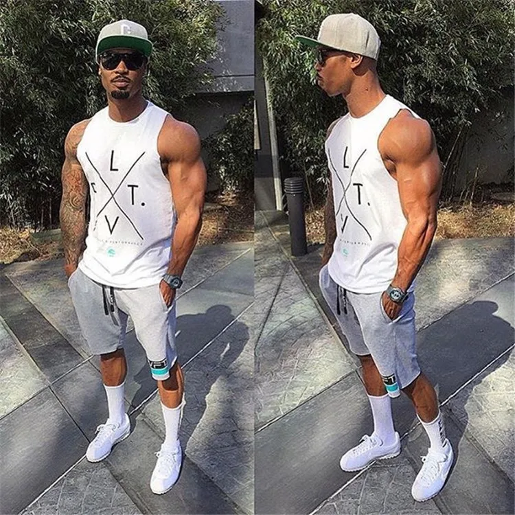 

Muscle Fitness Brothers Sports Fitness Night Running Basketball Loose-Fit Men Casual Lvft Vest