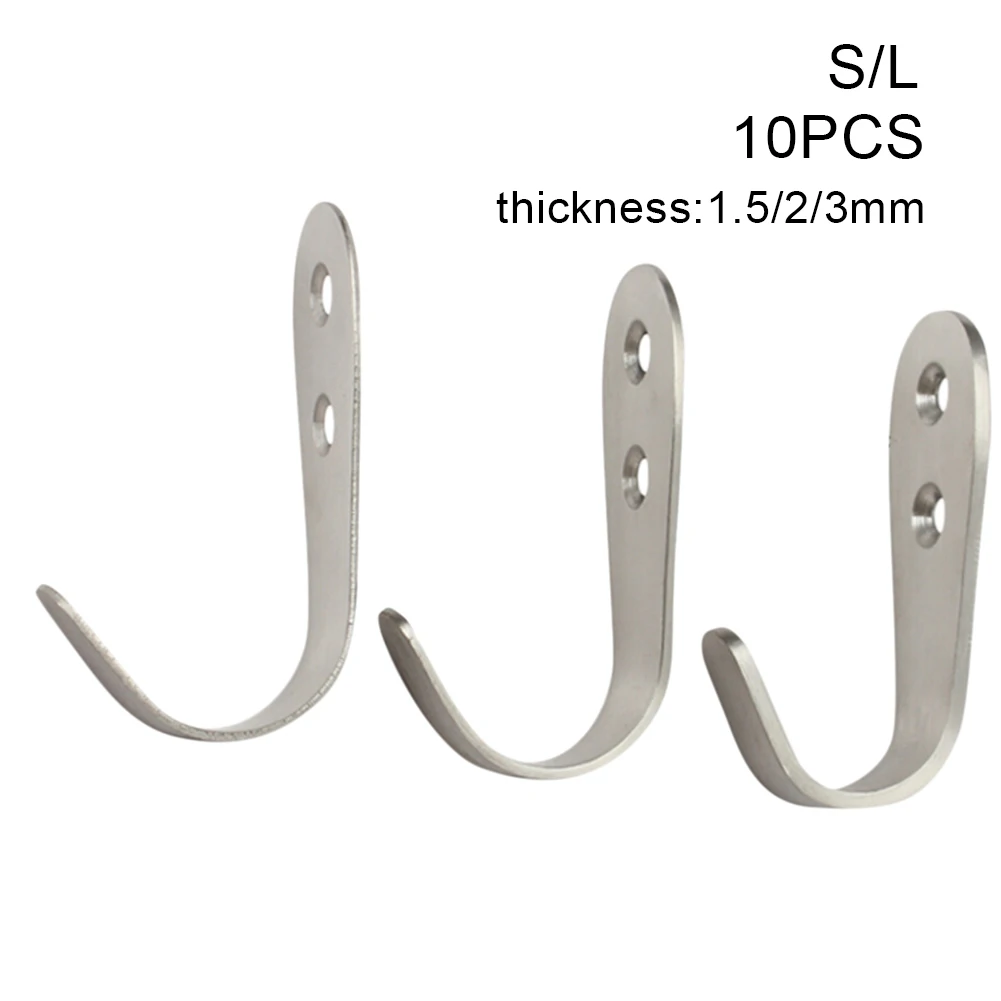 Description Picture 2 of item10PCS Wall Mounted Towel Hook For Bathroom Coat Hook Rustproof Hook Hanger For Kitchen Hardware Hook For Keys In The Hallway