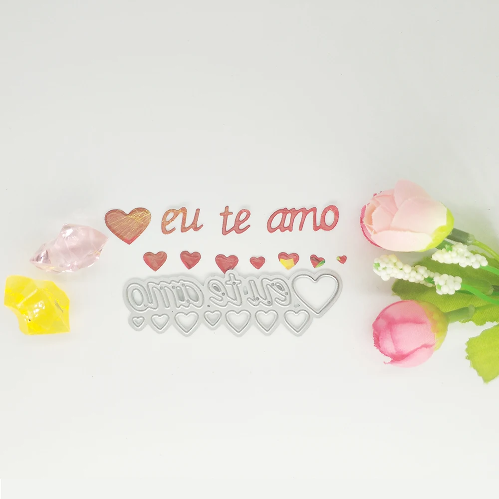 

New words in Portuguese I love your craft mold metal cutting mold collection stamp carving paper card punching DIY mold