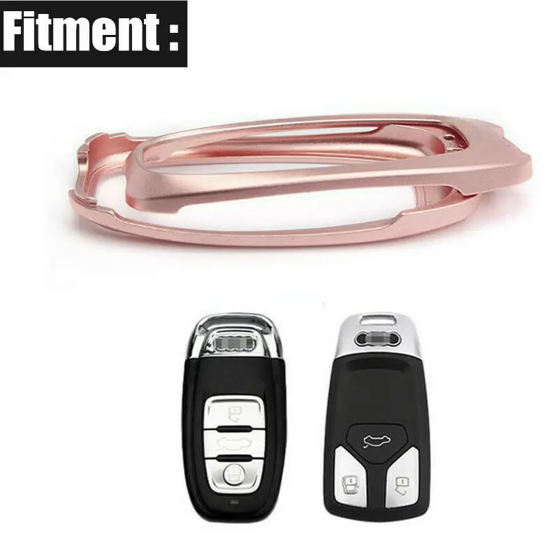 Car Auto Remote Metal Key Case Holder Cover With Key Chain For Audi A4L/A6L/Q5L/A3/Q3/Q7/A5A8