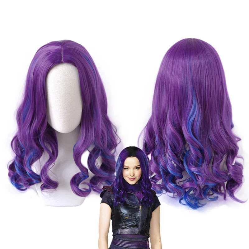 Mal Wig Cosplay Costume Descendants 3 Heat Resistant Synthetic Hair ...