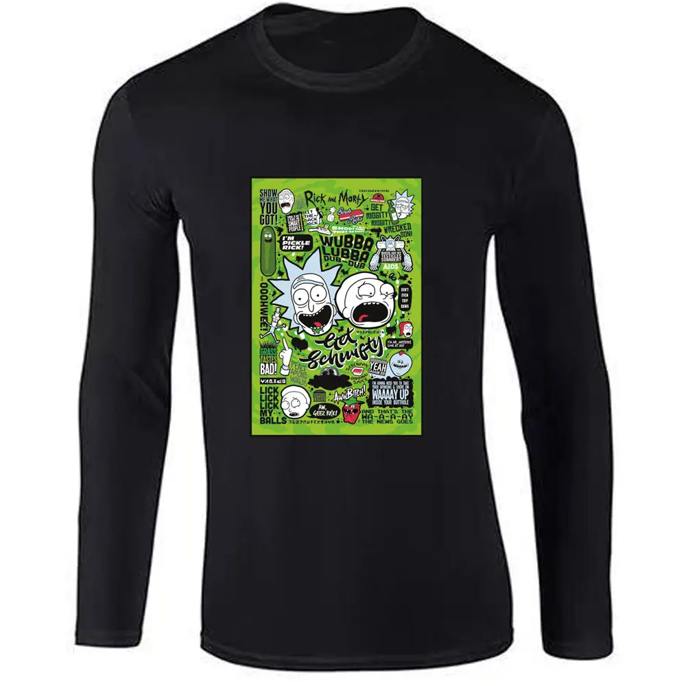 Rick and Morty Tshirt Funny Quote Long Sleeve T Shirt Men Autumn Top 100% Cotton Man's t-shirt homme Cartoon Fitness Tee shirt Rick and Morty Tshirt Funny Quote Long Sleeve T Shirt Men Autumn Top 100% Cotton Man's t-shirt homme Cartoon Fitness Tee shirt