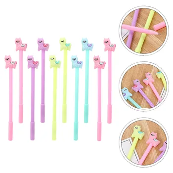 

10pcs Adorable Neutral Pen Cartoon Gel Pen Lovely Writing Pen Writing Pen for Student School Office Home