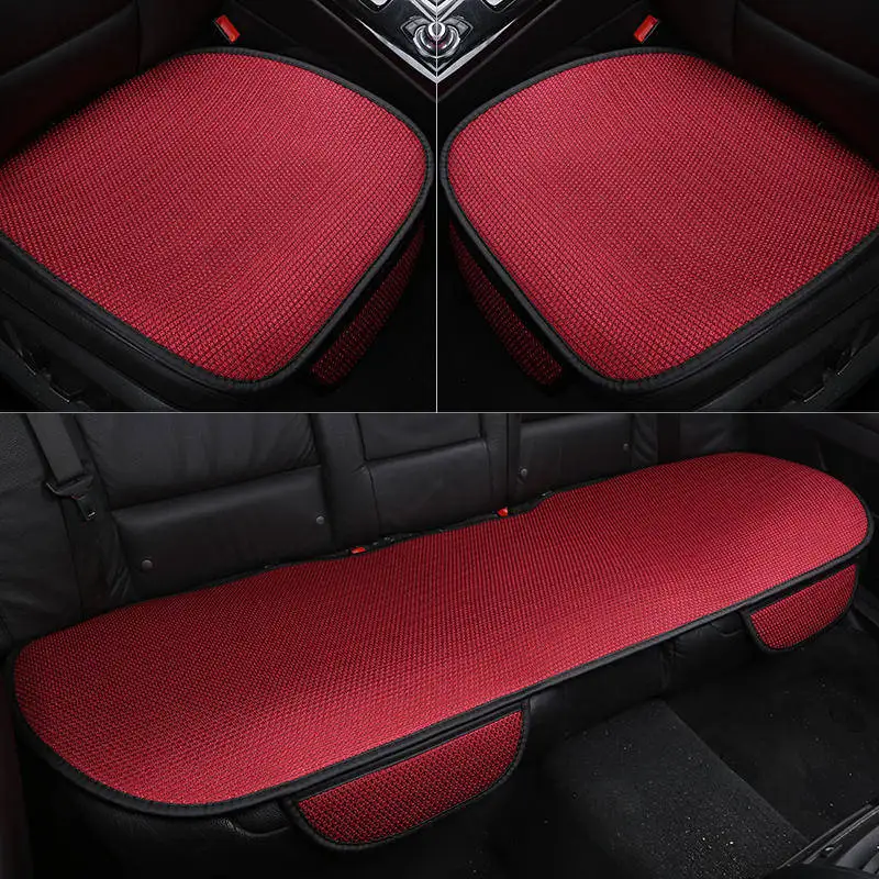 Подушка для автомобильного сиденья, маленький комплект, четыре сезона, общее вискозное коммерческое сиденье, одна летняя подушка - Название цвета: Red