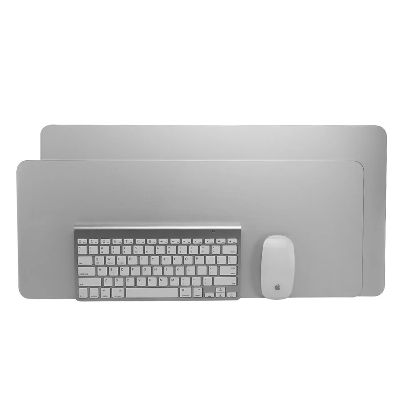 Gaming Mousepad Metal Aluminum Hard Smooth Thin Double Side Waterproof Computer Desk Mat For Office Home