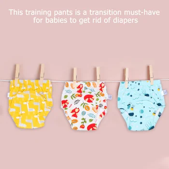 

5pcs Soft Printed TPU Washable Baby Learning Shorts Cotton Shorts Baby Shorts for Girl Boy