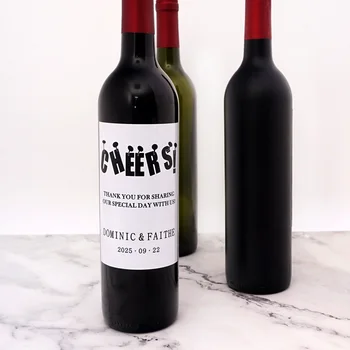 

20pcs/lot Personalized Wine Labels Custom Name Date Red Wine Bottle Sticker Wedding Birthday Party Baby Shower Party Supplies