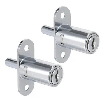 

Push Plunger Lock, 19mm x 32mm Cylinder Zinc Alloy Keyed Alike 2Pcs