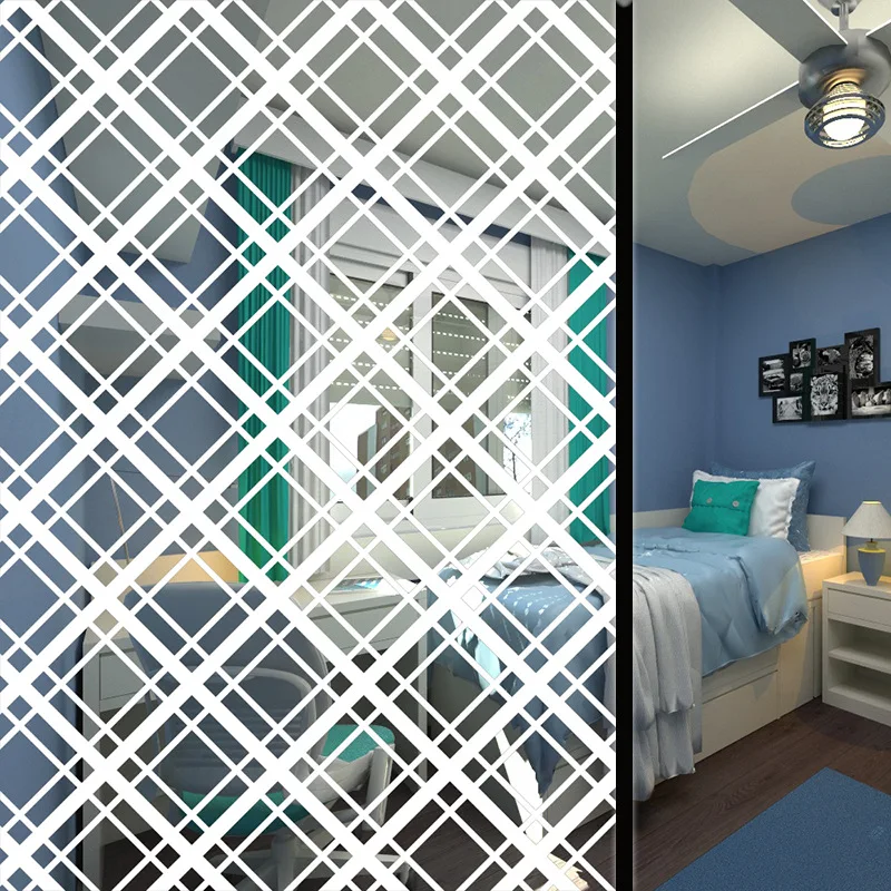 Sunice Decorative Window Film White Checkered pattern glass sticker Privacy Films Anti-UV Explosion proof Foils 1.52x10m Sunice Decorative Window Film White Checkered pattern glass sticker Privacy Films Anti-UV Explosion proof Foils 1.52x10m