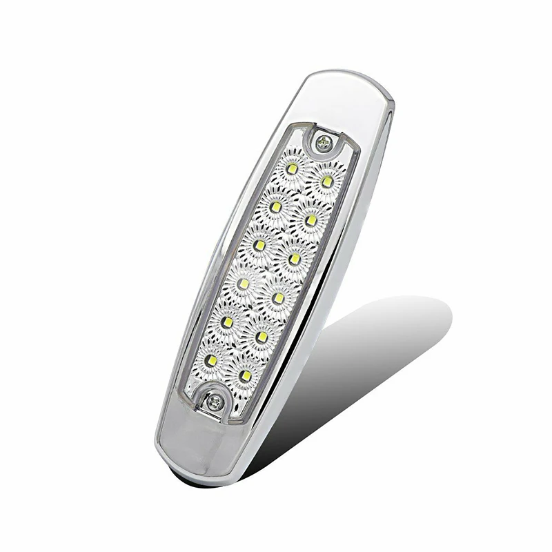 Белый свет боковой маркер грузовик индикатор прицепа лампы 4 шт 12LED 24V крыло грузовика