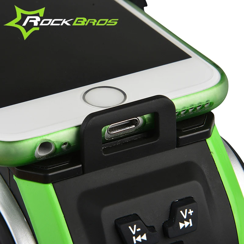 ROCKBROS велосипедный держатель для телефона+ Bluetooth аудио mp3-плеер динамик+ 4400 мАч банк питания+ велосипедный звонок-колокольчик+ велосипедный фонарь
