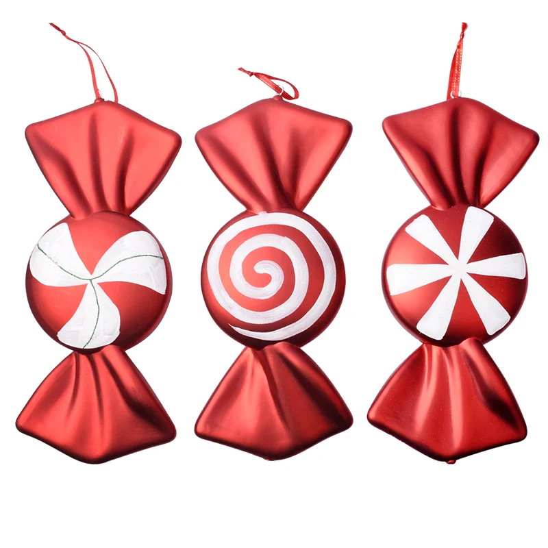 Сцена макет подарок украшения кулон украшения 40 см красный и белый окрашенные конфеты сценическое украшение