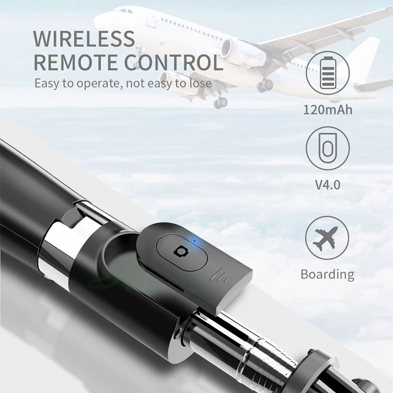 Roreta Беспроводная Bluetooth селфи палка складной ручной монопод 3 в 1 Универсальный Выдвижной Штатив с кнопкой дистанционного спуска затвора
