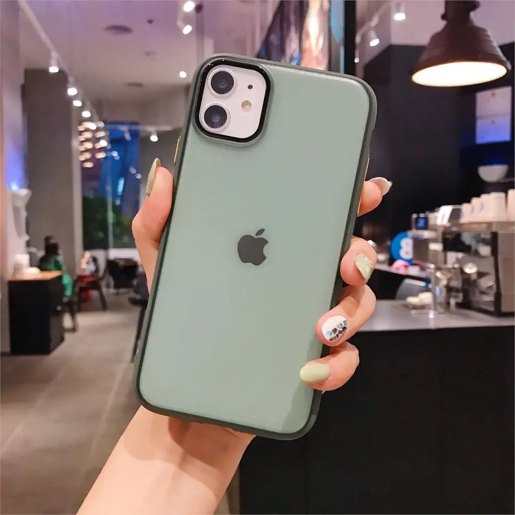 Матовый Акриловый чехол для телефона Apple iPhone 11 силиконовый Pro Max Capa 11Pro прозрачный |