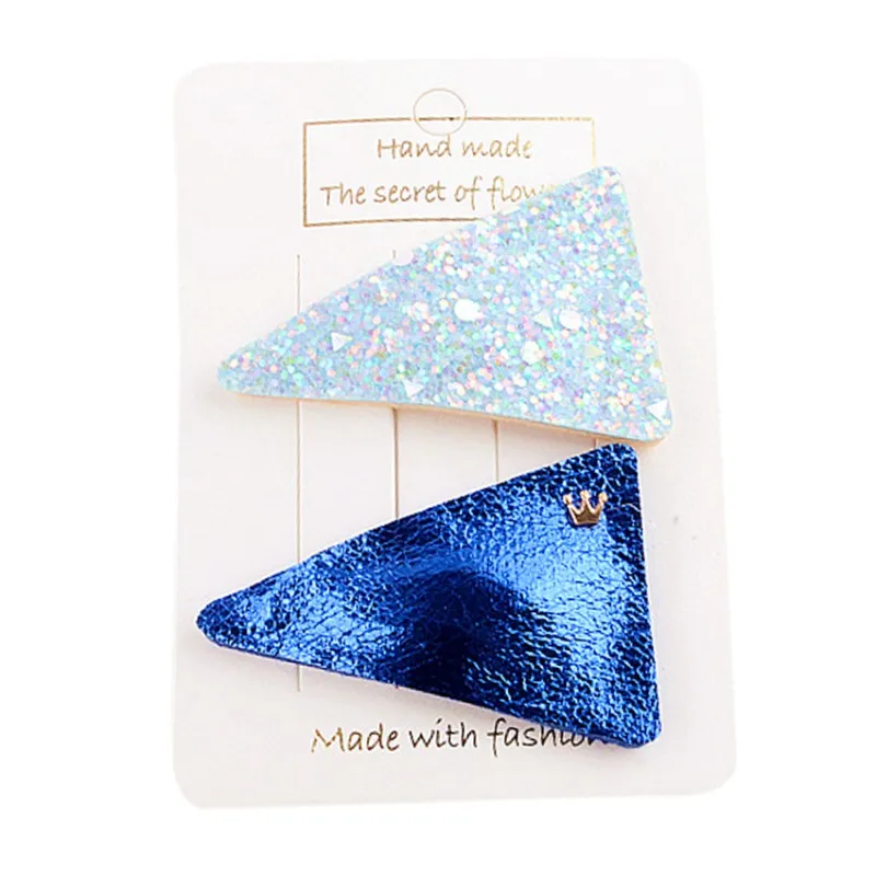 

Multicolor Girl Hair Decoration Casual All-match Solid Color Triangle Hair Clip Girl Hair Clip Children Concise