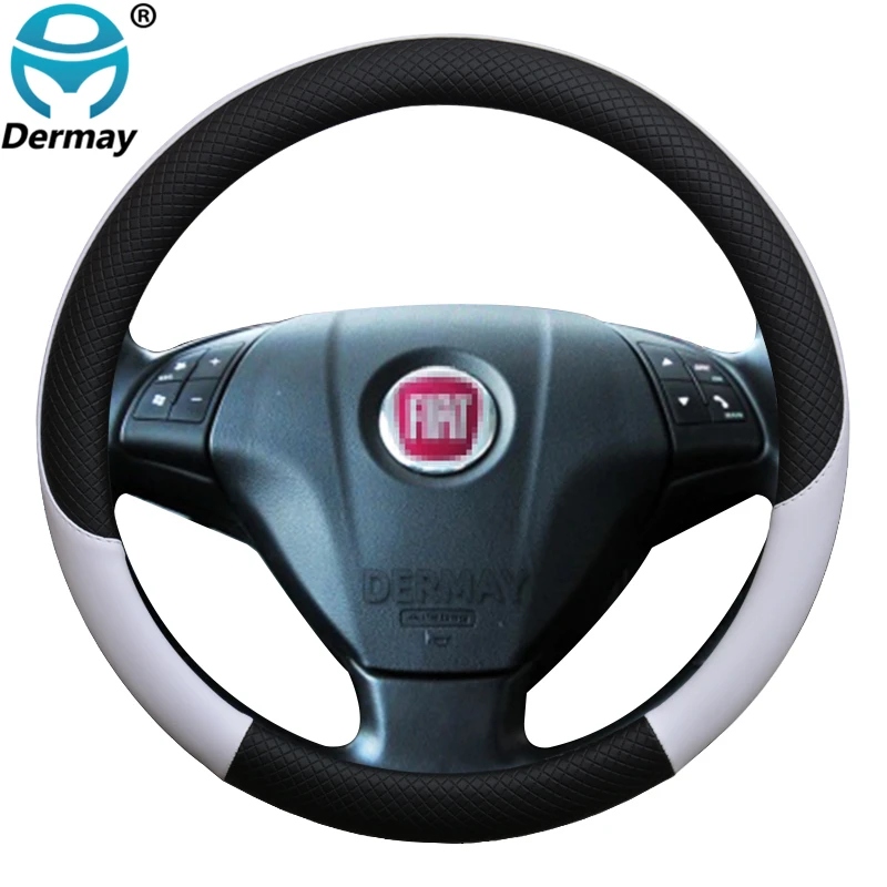 100% Dermay Brand Leather Car Steering Wheel Cover Anti-slip For Fiat  Grande Punto Punto/punto Evo Van Auto Accessories - Steering Covers -  AliExpress