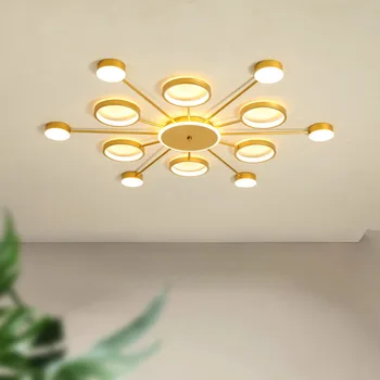 

New bedroom LED ceiling lamp modern living room chandelier room lamp square round LED lamp villa hotel lamp factory direct sales